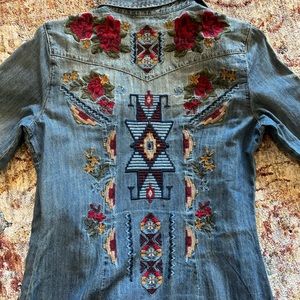 Stetson Embroidered Denim Dress